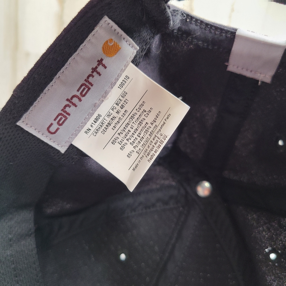 Carhartt Black Baseball Cap Hat Est 1889 Embroidered Unisex Adjustable - Picture 8 of 10